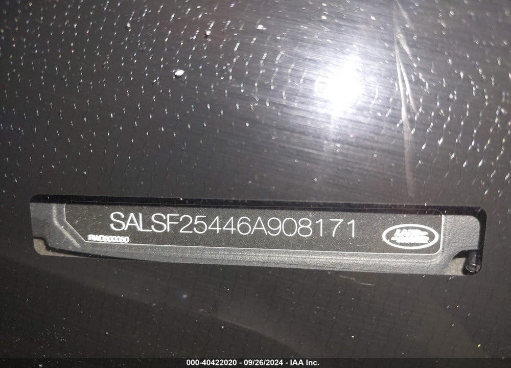 2006 LAND ROVER RANGE ROVER SPORT HSE VIN: SALSF25446A908171