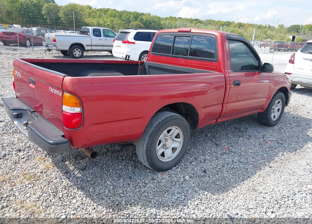 2001 TOYOTA TACOMA BASE (M5) VIN: 5TENL42N81Z766606