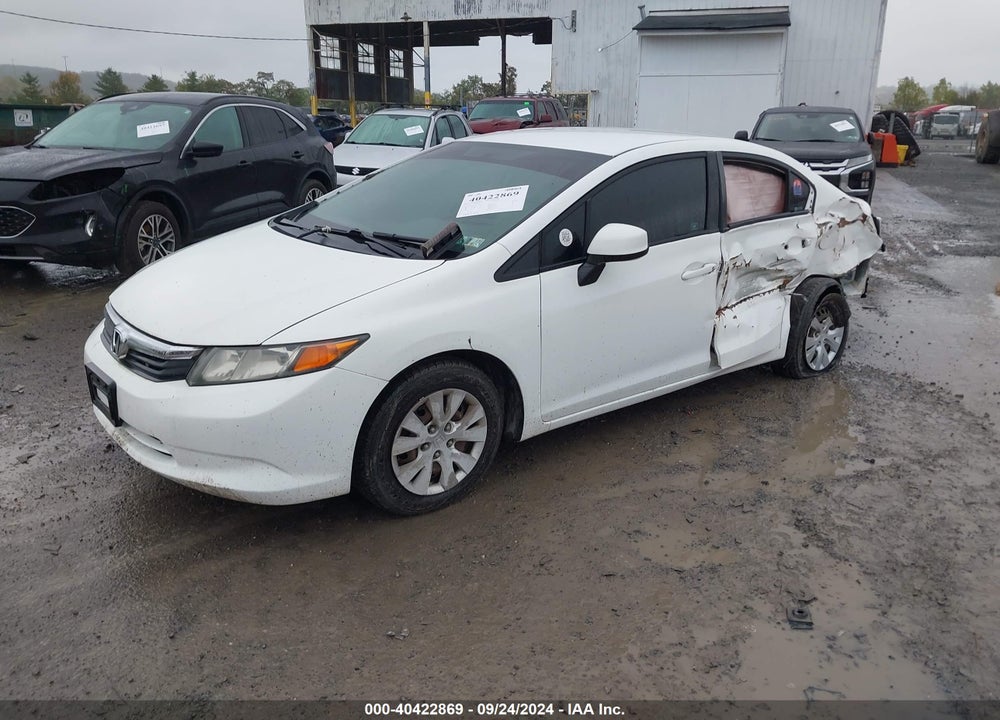 2012 HONDA CIVIC LX VIN: 19XFB2F54CE386503