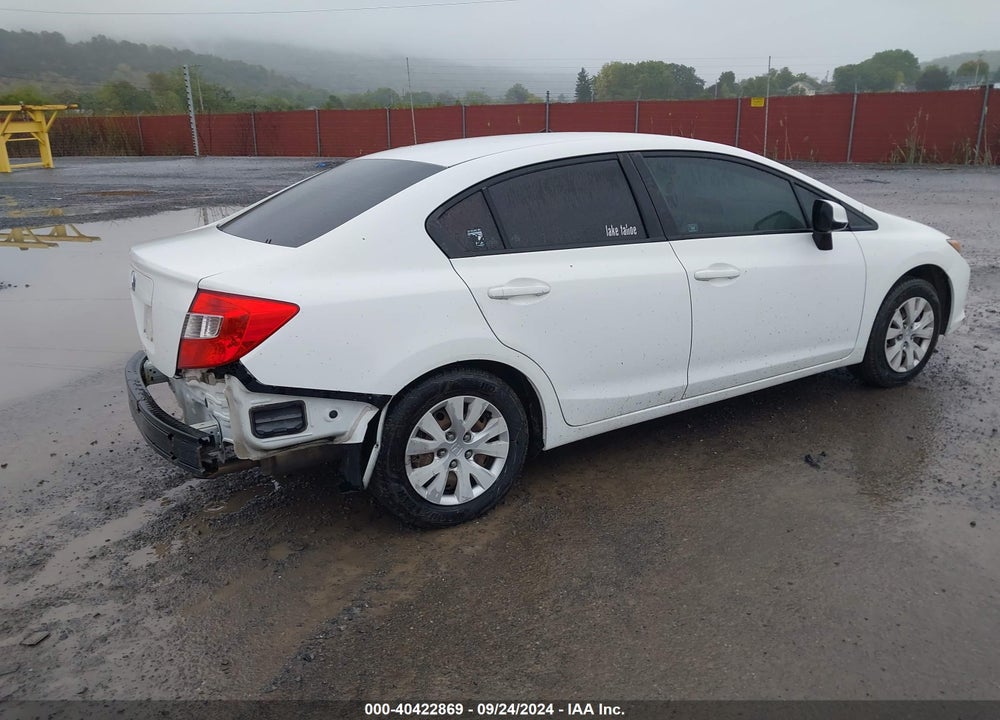 2012 HONDA CIVIC LX VIN: 19XFB2F54CE386503