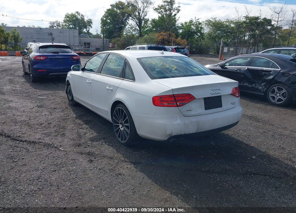2011 AUDI A4 2.0T PREMIUM VIN: WAUBFAFL6BN010386
