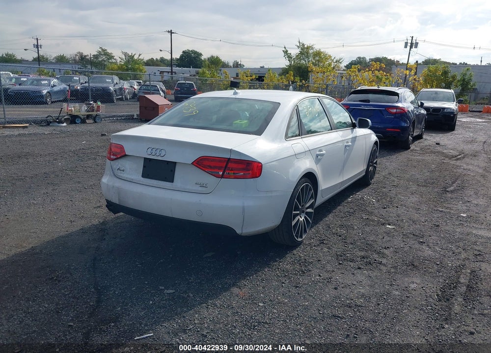 2011 AUDI A4 2.0T PREMIUM VIN: WAUBFAFL6BN010386