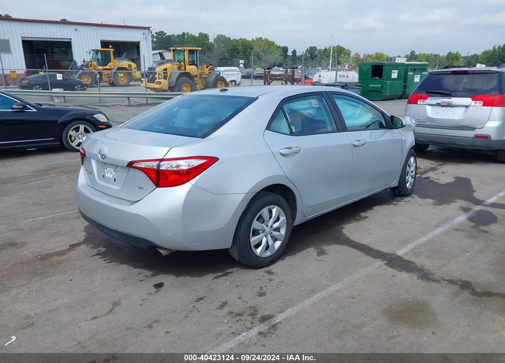 2016 TOYOTA COROLLA LE VIN: 2T1BURHE5GC497533