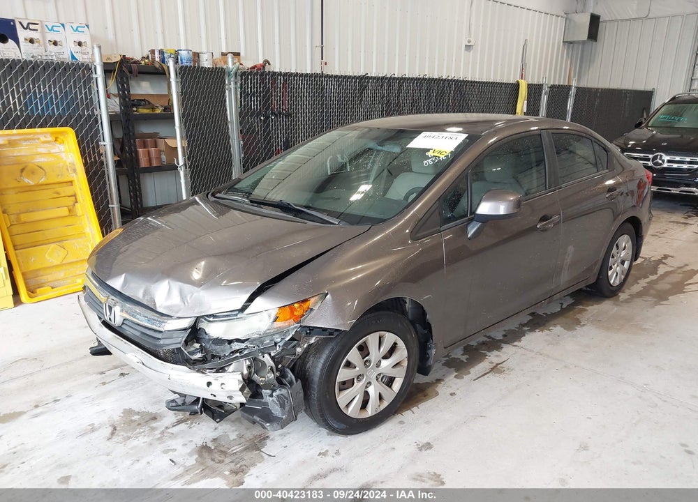 2012 HONDA CIVIC LX VIN: 19XFB2F51CE083467