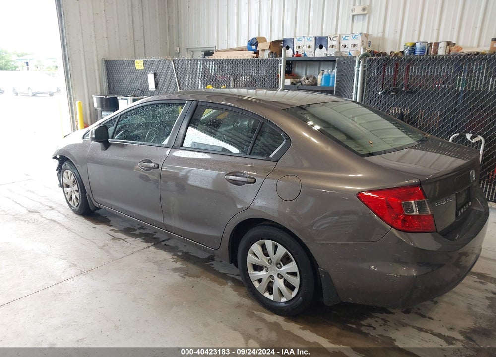 2012 HONDA CIVIC LX VIN: 19XFB2F51CE083467