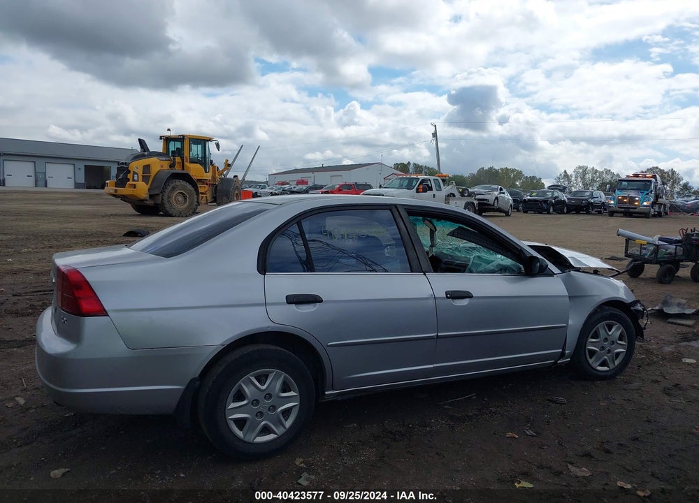 2001 HONDA CIVIC LX VIN: 1HGES16511L052831