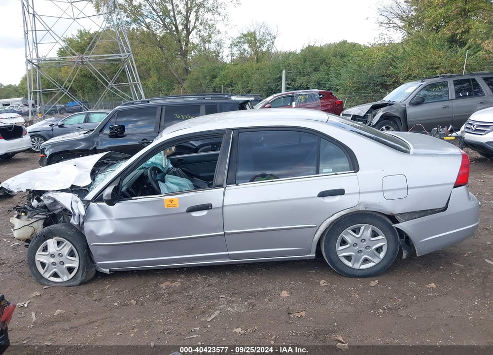 2001 HONDA CIVIC LX VIN: 1HGES16511L052831