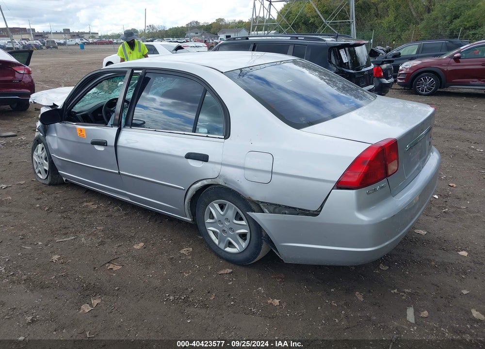 2001 HONDA CIVIC LX VIN: 1HGES16511L052831