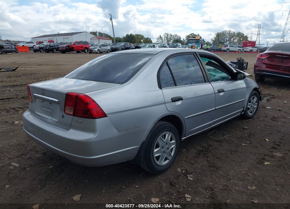 2001 HONDA CIVIC LX VIN: 1HGES16511L052831