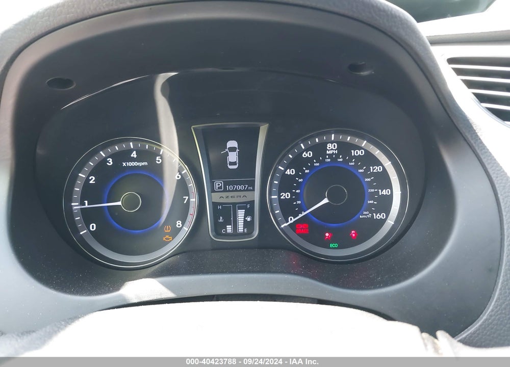 2012 HYUNDAI AZERA VIN: KMHFH4JGXCA169328
