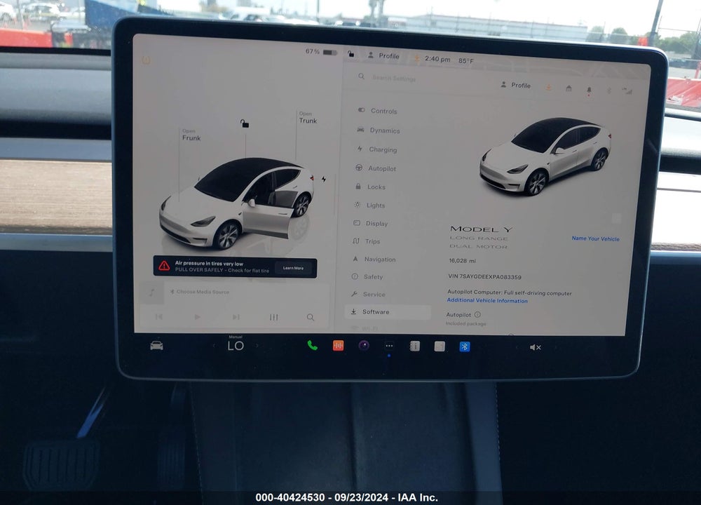 2023 TESLA MODEL Y AWD/LONG RANGE DUAL MOTOR ALL-WHEEL DRIVE VIN: 7SAYGDEEXPA083359
