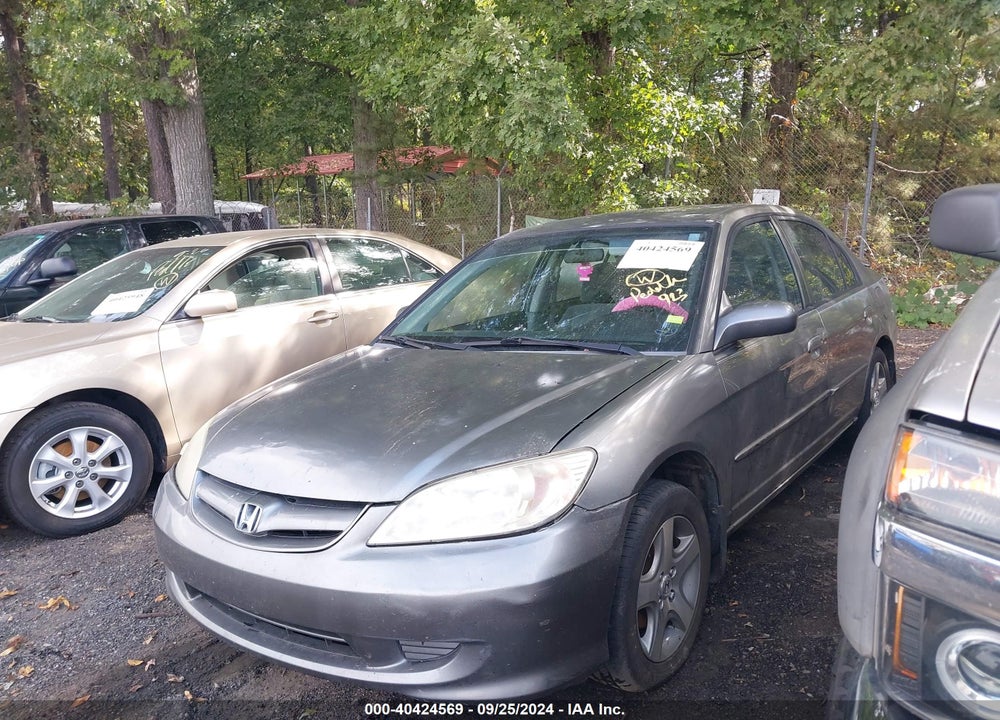 2005 HONDA CIVIC EX VIN: 2HGES26785H619224