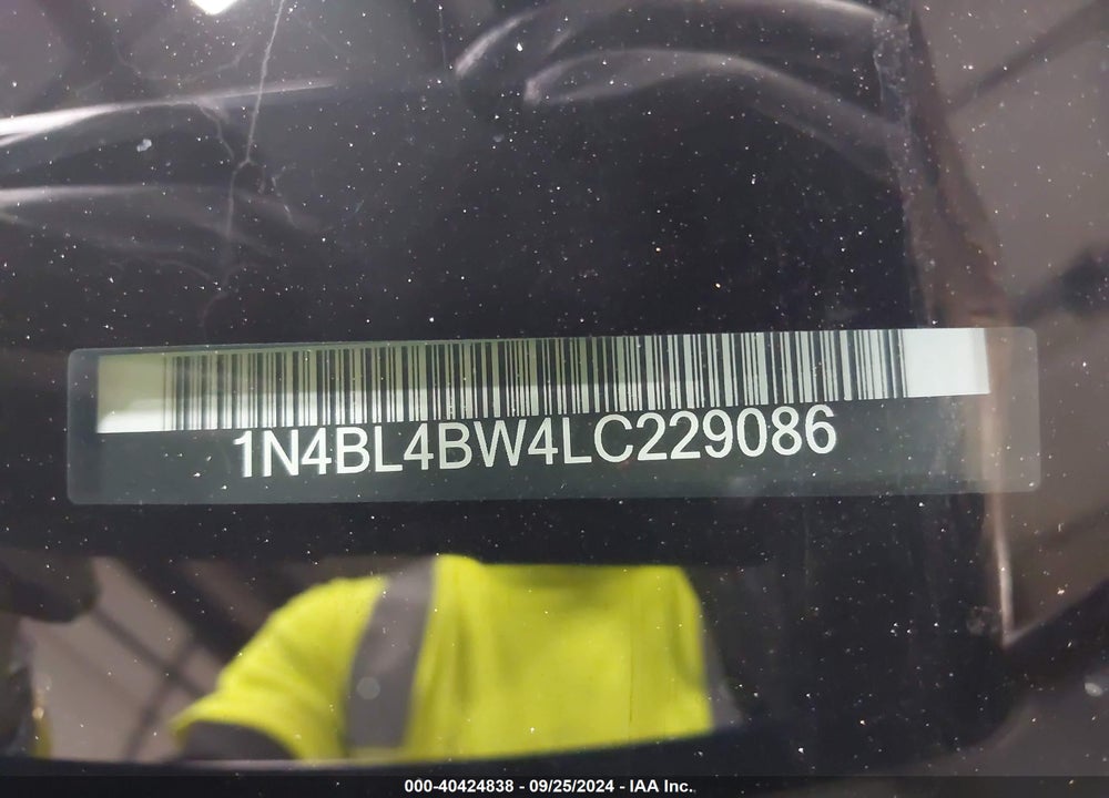 2020 NISSAN ALTIMA S INTELLIGENT AWD VIN: 1N4BL4BW4LC229086