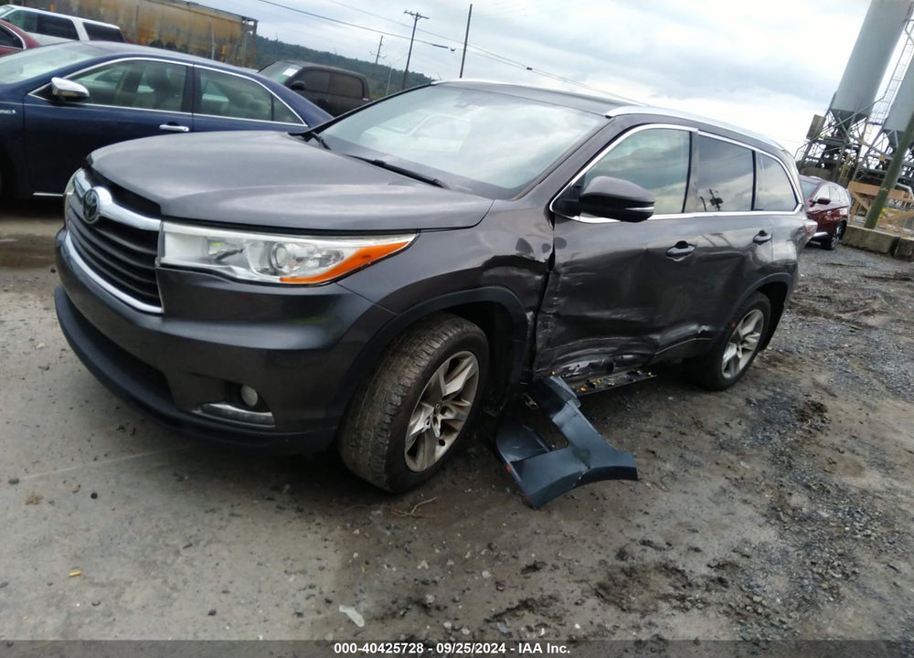 2016 TOYOTA HIGHLANDER LIMITED PLATINUM V6 VIN: 5TDDKRFHXGS232156