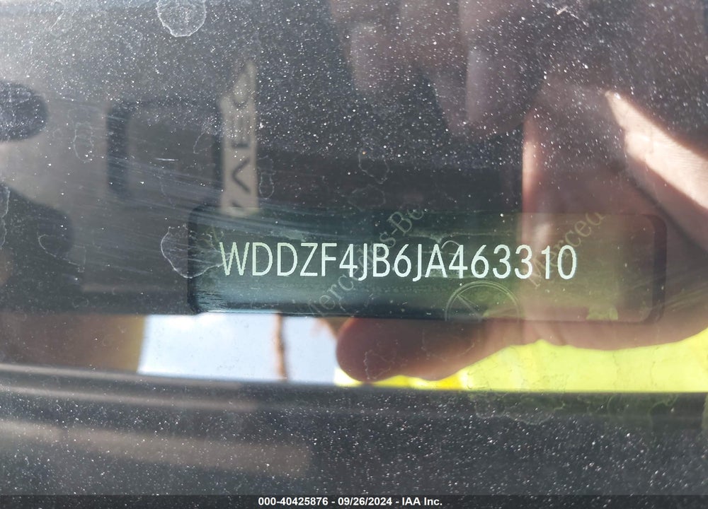 2018 MERCEDES-BENZ E 300 VIN: WDDZF4JB6JA463310