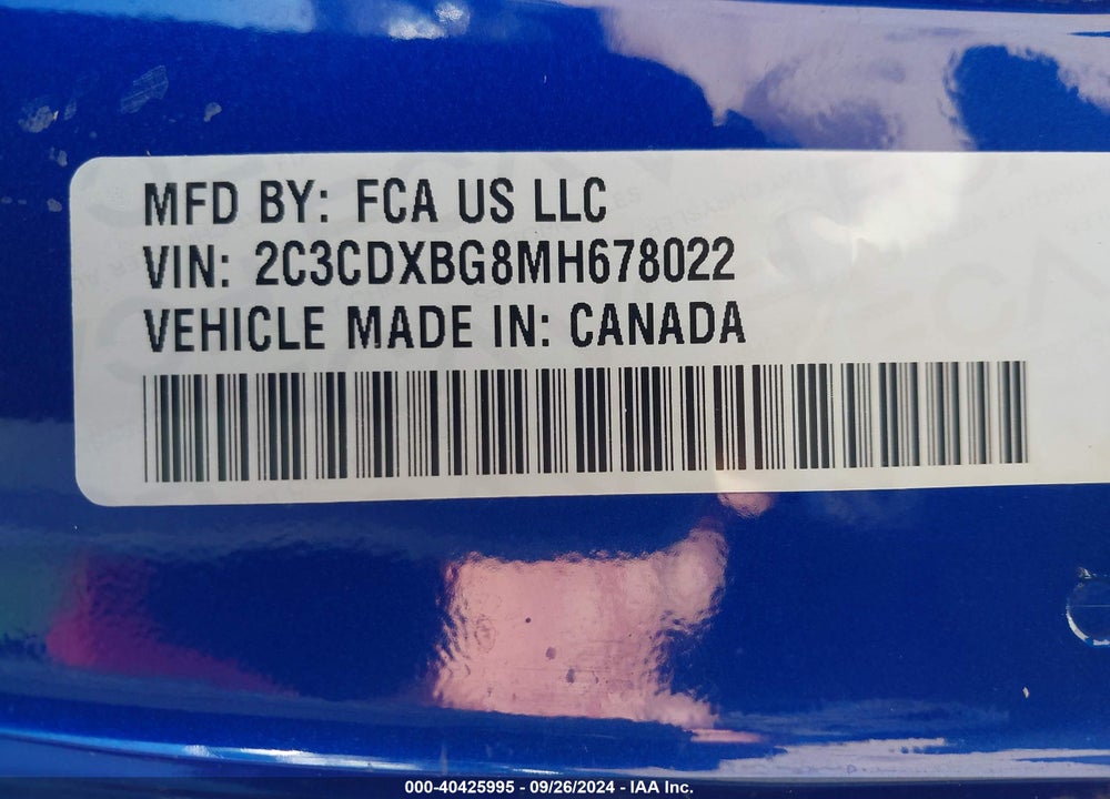 2021 DODGE CHARGER SXT RWD VIN: 2C3CDXBG8MH678022