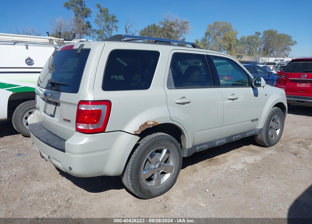 2008 FORD ESCAPE LIMITED VIN: 1FMCU94178KD42338