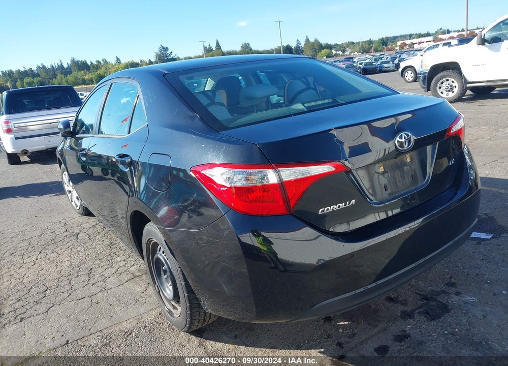 2016 TOYOTA COROLLA LE VIN: 2T1BURHE0GC697798