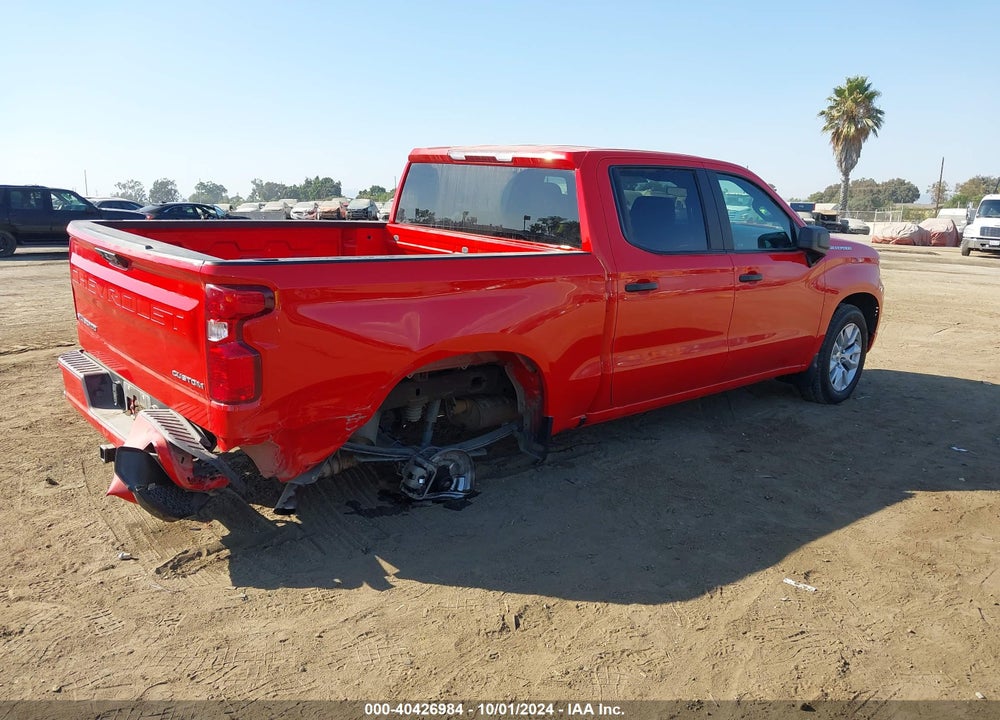 2022 CHEVROLET SILVERADO 1500 2WD SHORT BED CUSTOM VIN: 1GCPABEK5NZ624557