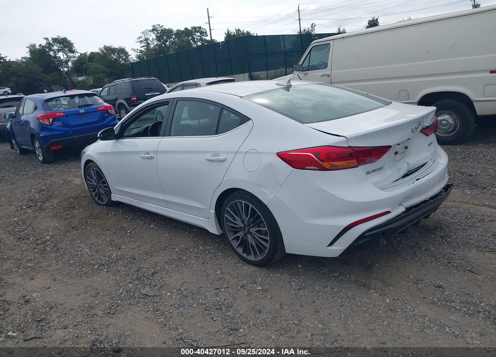 2018 HYUNDAI ELANTRA SPORT VIN: KMHD04LBXJU722703