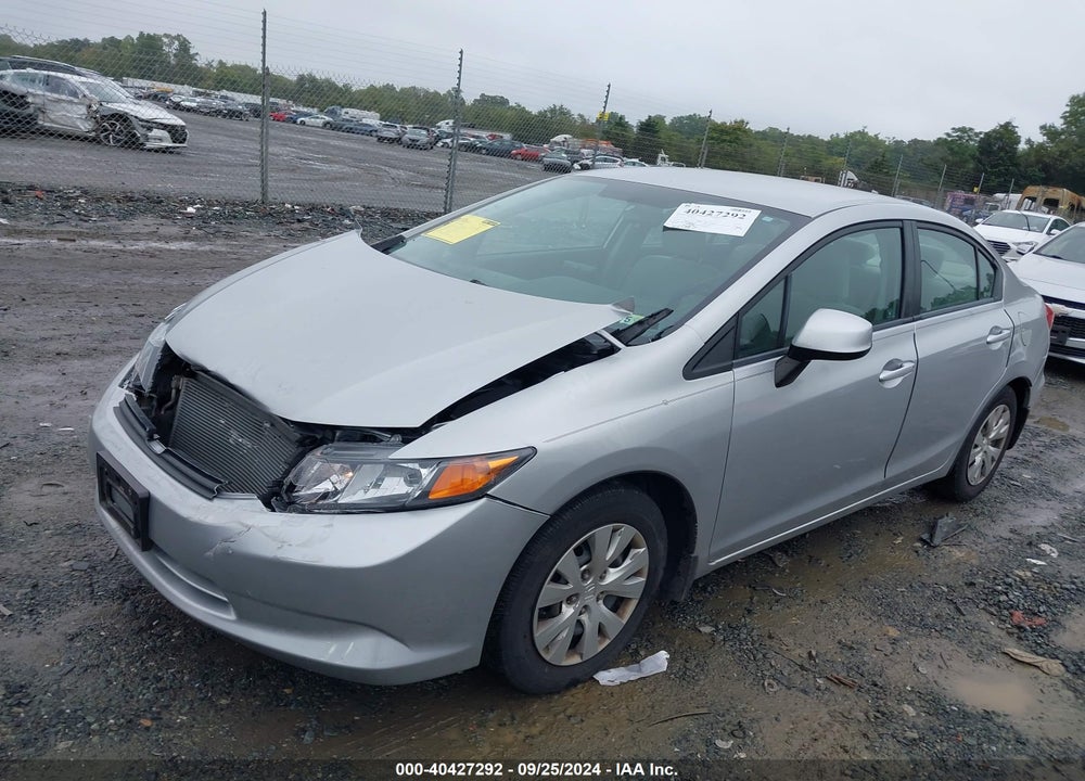 2012 HONDA CIVIC LX VIN: 19XFB2F59CE024392