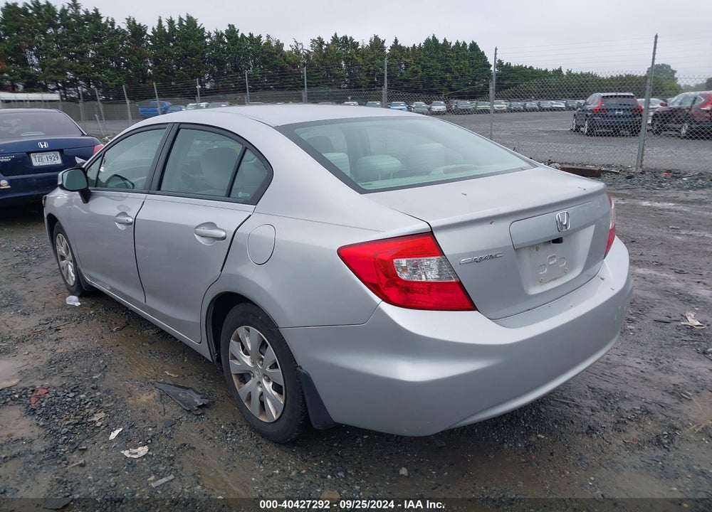 2012 HONDA CIVIC LX VIN: 19XFB2F59CE024392