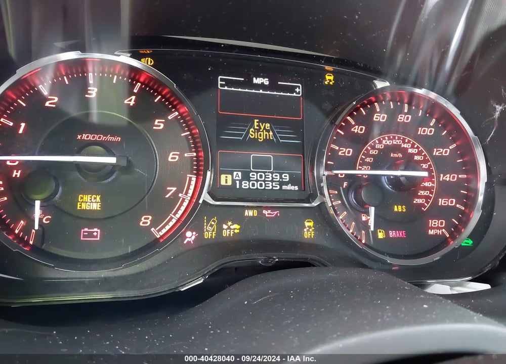 2016 SUBARU WRX LIMITED VIN: JF1VA1N6XG8806726