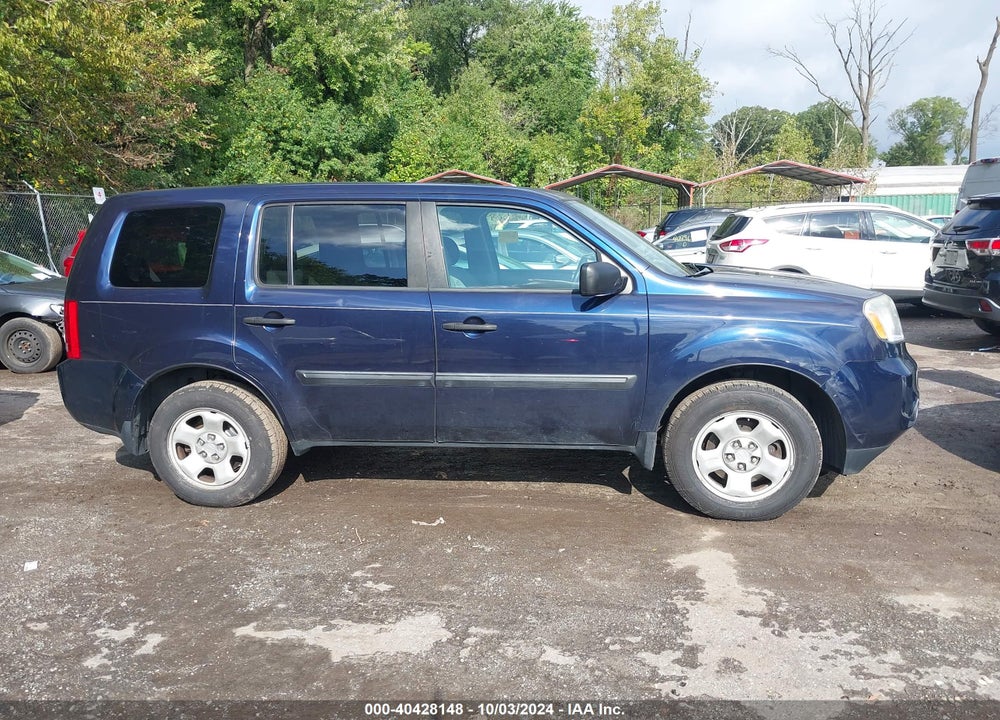 2013 HONDA PILOT LX VIN: 5FNYF3H22DB042816