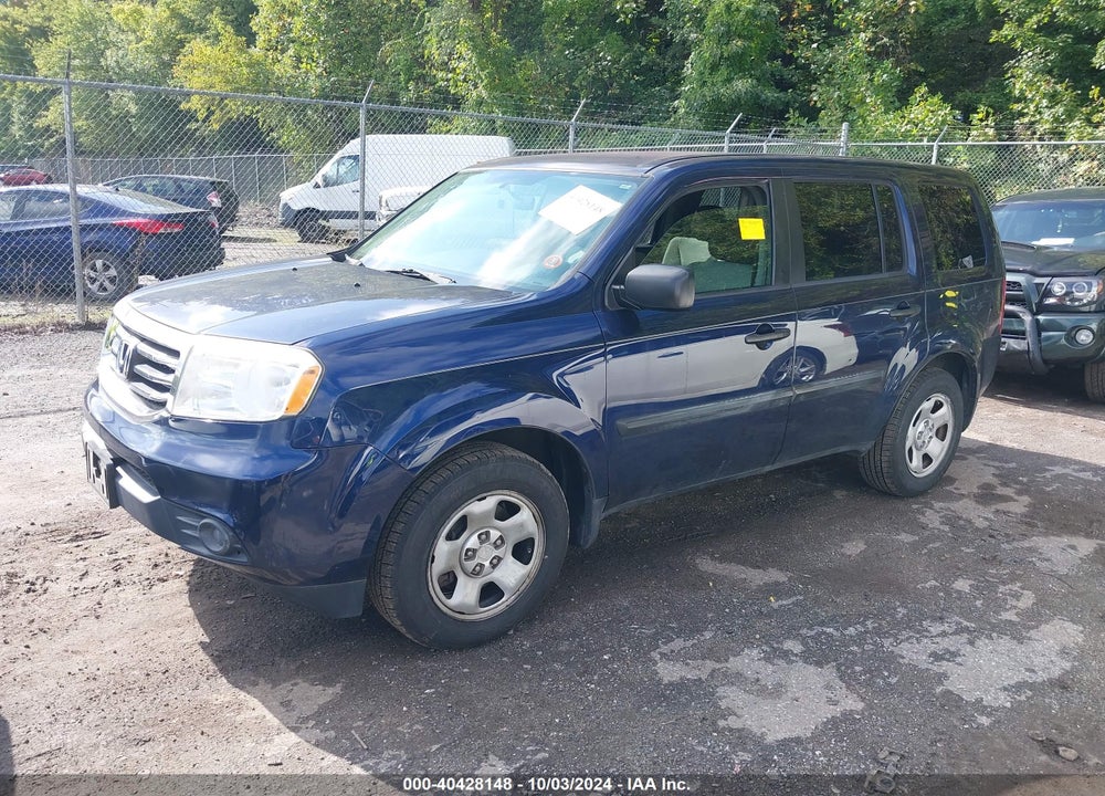2013 HONDA PILOT LX VIN: 5FNYF3H22DB042816