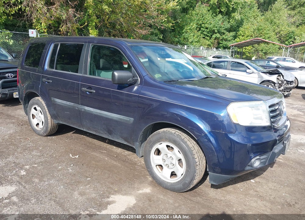 2013 HONDA PILOT LX VIN: 5FNYF3H22DB042816