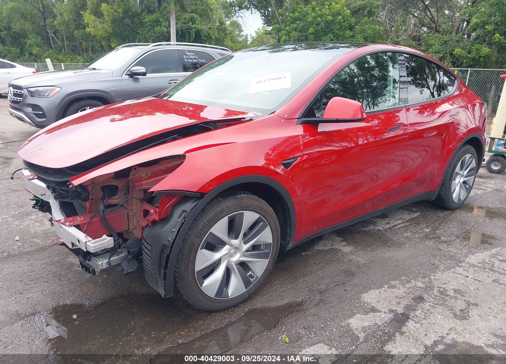 2022 TESLA MODEL Y LONG RANGE DUAL MOTOR ALL-WHEEL DRIVE VIN: 7SAYGDEE8NA005045