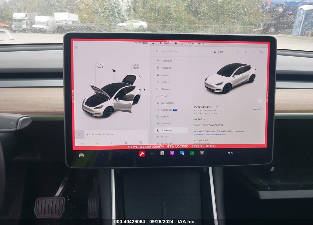 2021 TESLA MODEL Y LONG RANGE DUAL MOTOR ALL-WHEEL DRIVE VIN: 5YJYGDEE4MF090674