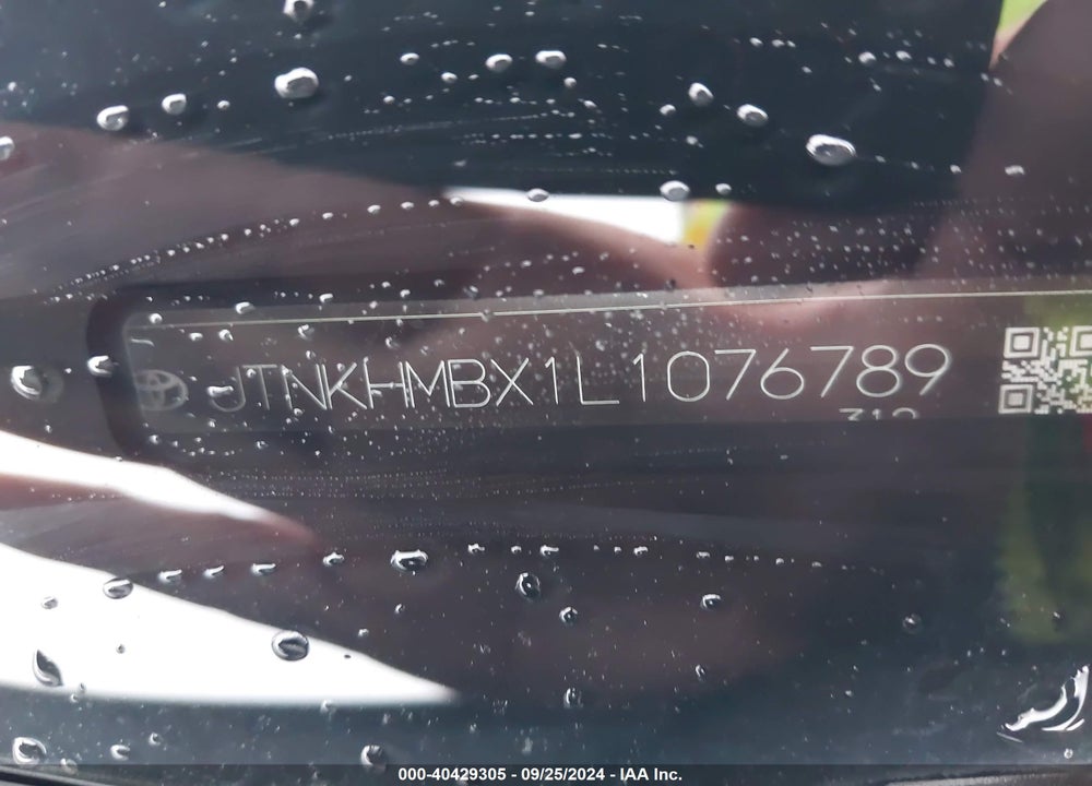 2020 TOYOTA C-HR LIMITED VIN: JTNKHMBX1L1076789