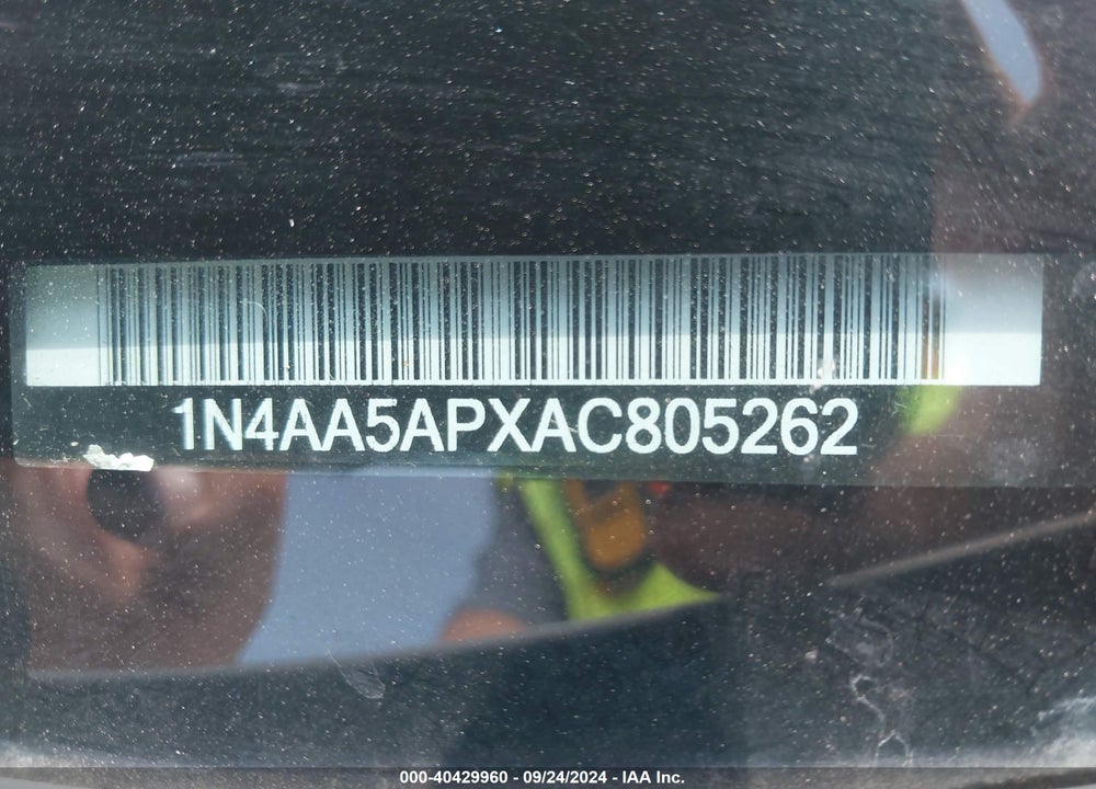 2010 NISSAN MAXIMA 3.5 SV VIN: 1N4AA5APXAC805262