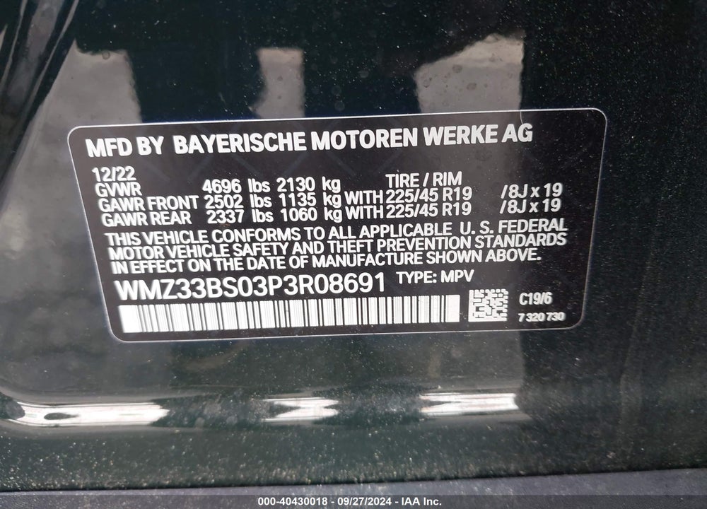 2023 MINI COUNTRYMAN JOHN COOPER WORKS VIN: WMZ33BS03P3R08691