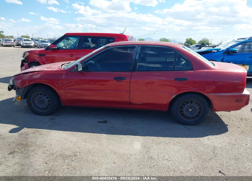 2001 MITSUBISHI MIRAGE ES VIN: JA3AY26CX1U022915