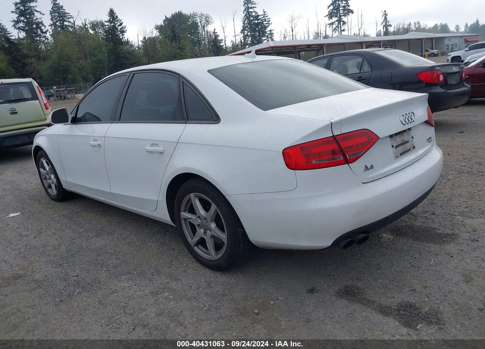 2009 AUDI A4 2.0T PREMIUM VIN: WAULF78K29N036389