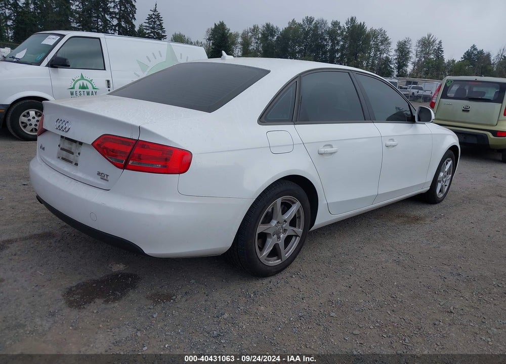 2009 AUDI A4 2.0T PREMIUM VIN: WAULF78K29N036389