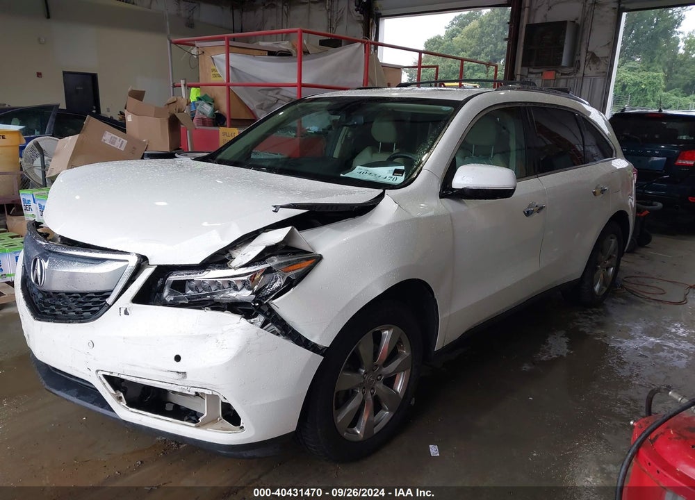 2014 ACURA MDX ADVANCE PKG W/ENTERTAINMENT PKG VIN: 5FRYD4H86EB001170