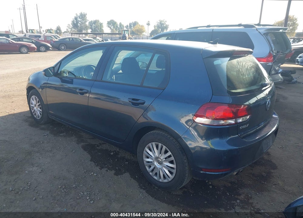 2012 VOLKSWAGEN GOLF 2.5L 4-DOOR VIN: WVWDB7AJ1CW341520