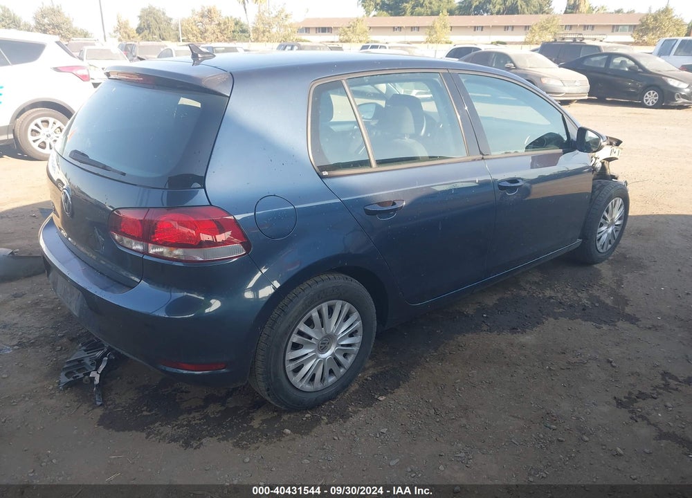 2012 VOLKSWAGEN GOLF 2.5L 4-DOOR VIN: WVWDB7AJ1CW341520