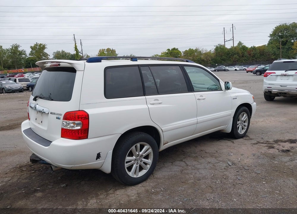 2006 TOYOTA HIGHLANDER HYBRID LIMITED V6 VIN: JTEEW21A660015775