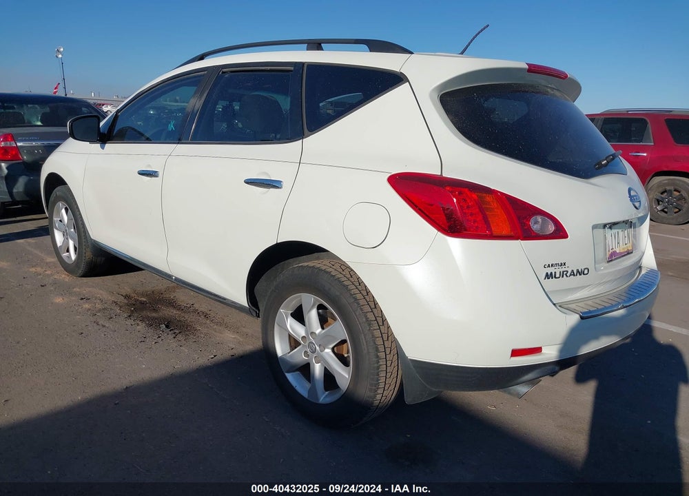 2009 NISSAN MURANO S VIN: JN8AZ18UX9W106672