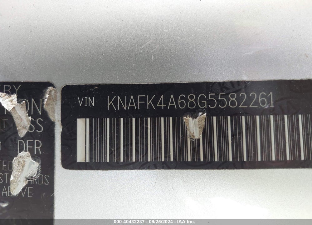 2016 KIA FORTE LX VIN: KNAFK4A68G5582261