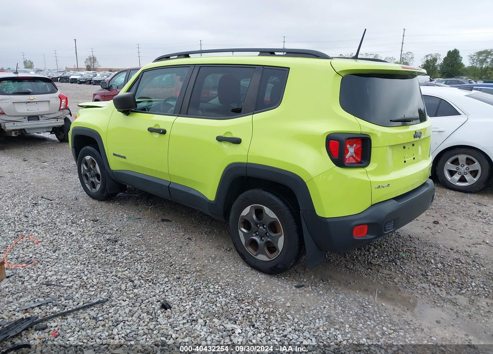 2017 JEEP RENEGADE SPORT 4X4 VIN: ZACCJBABXHPF07127