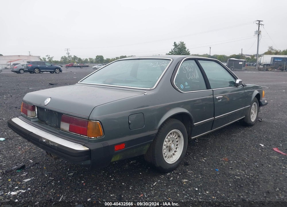 1986 BMW 635 CSI VIN: WBAEC7404G0607252