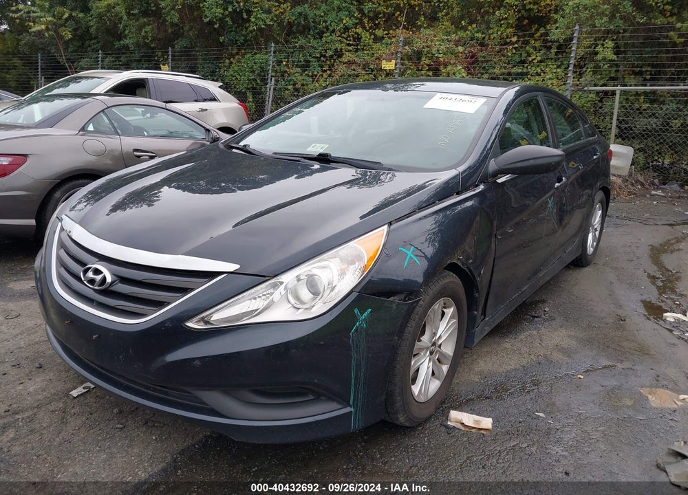 2014 HYUNDAI SONATA GLS VIN: 5NPEB4AC2EH892763