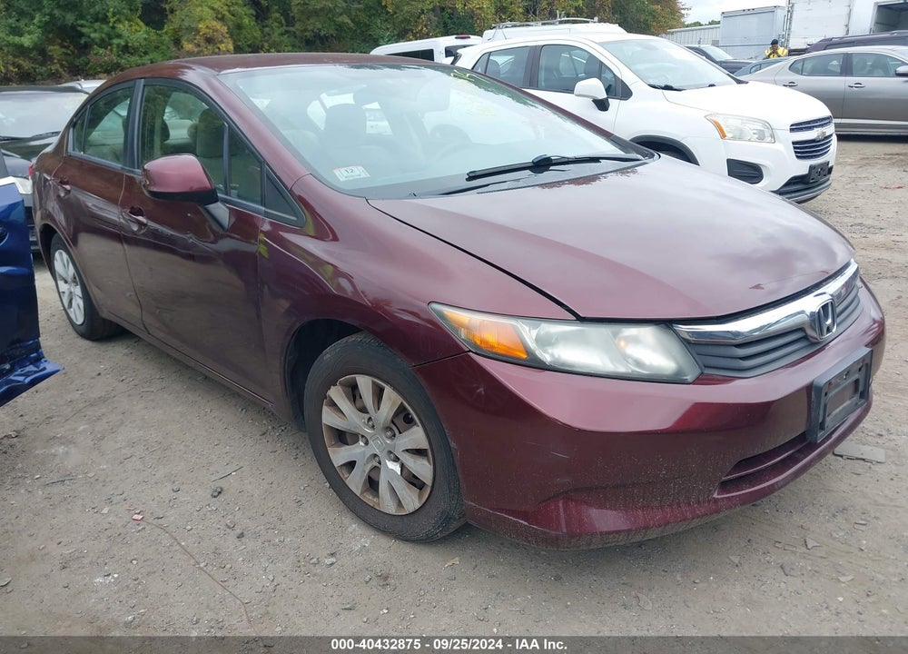2012 HONDA CIVIC LX VIN: 2HGFB2F58CH596169