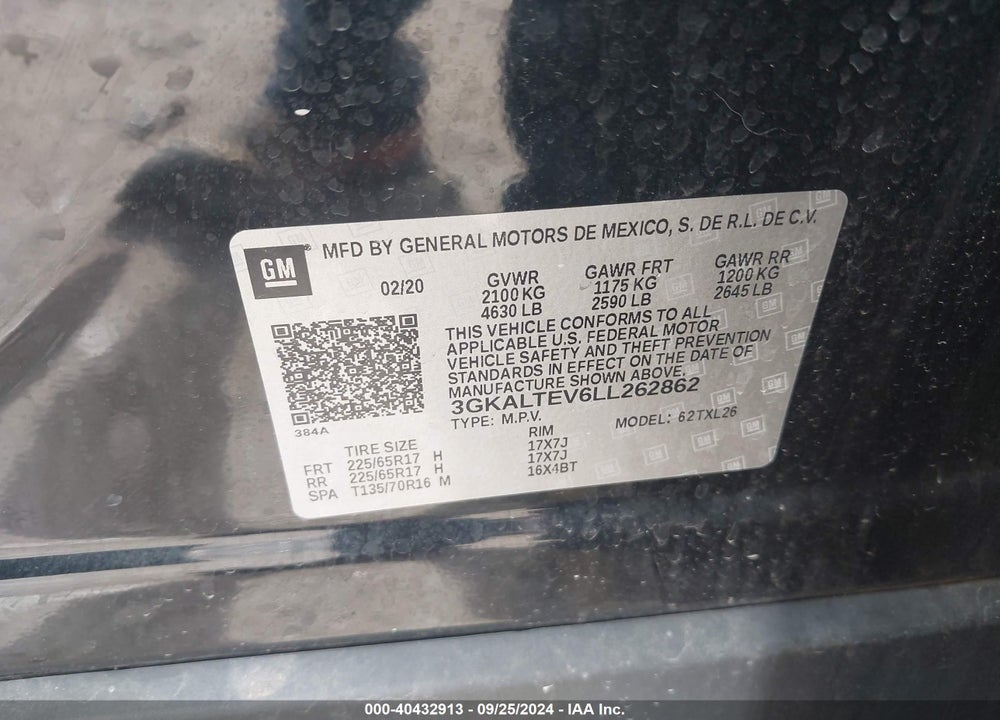 2020 GMC TERRAIN AWD SLE VIN: 3GKALTEV6LL262862