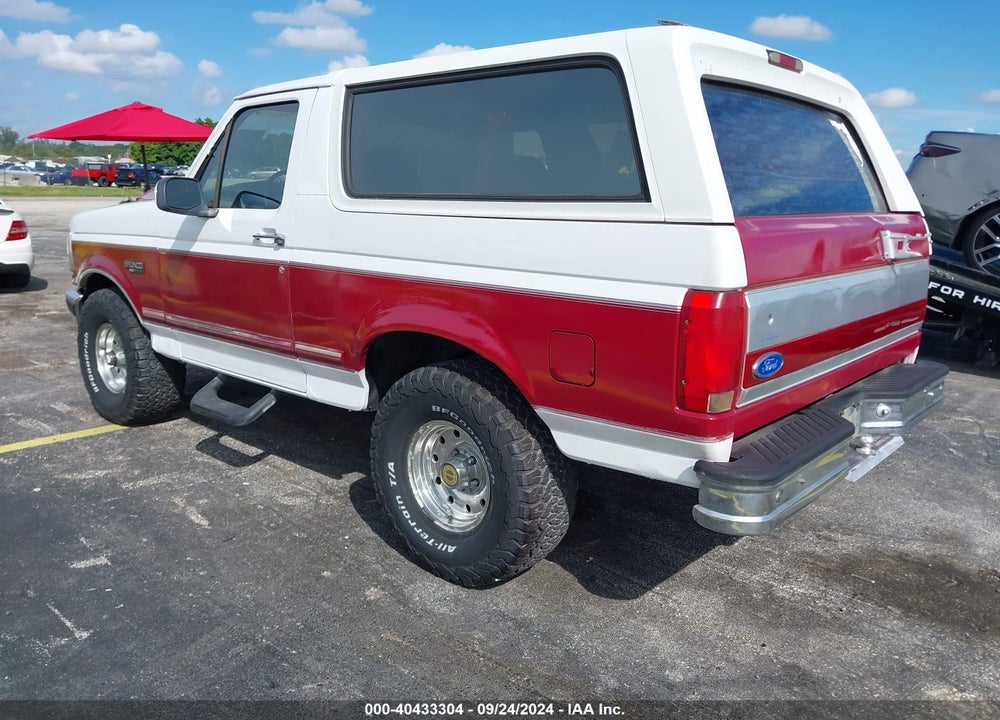 1995 FORD BRONCO U100 VIN: 1FMEU15H3SLA41315